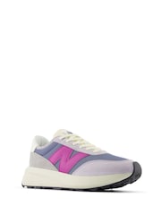 New Balance Grey/Yellow Womens 370 Trainers - Image 4 of 10