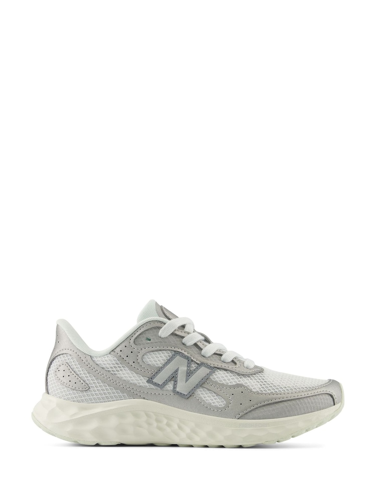 New Balance White/Silver Womens Fresh Foam Arishi v4 Trainers - Image 1 of 10