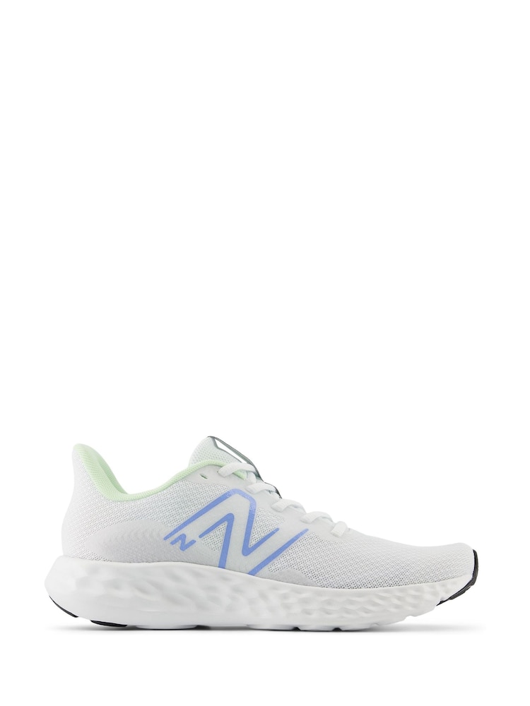 New Balance White/Silver Womens 411 Trainers - Image 1 of 7