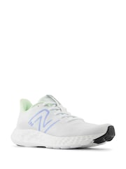 New Balance White/Silver Womens 411 Trainers - Image 3 of 7