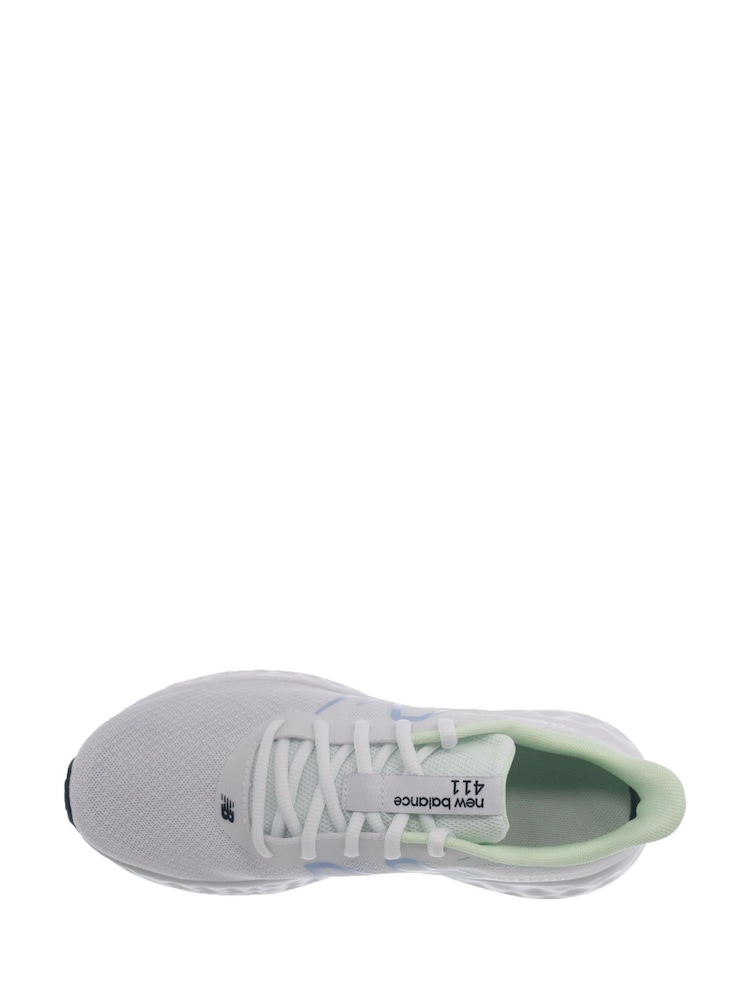 New Balance White/Silver Womens 411 Trainers - Image 5 of 7