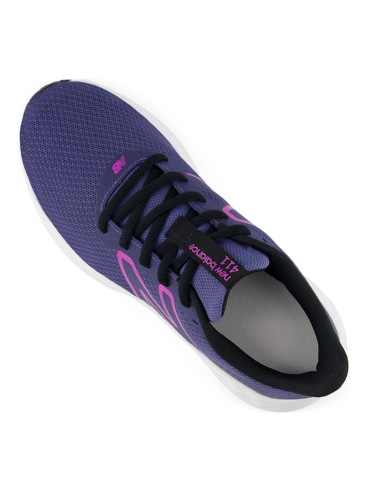 New Balance Purple/Pink Womens 411 Trainers - Image 9 of 12
