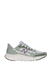 New Balance White/Green Womens Fresh Foam Arishi v4 Trainers - Image 1 of 16