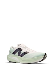 New Balance White/Green Womens Fuelcell Rebel v4 Running Trainers - Image 3 of 9
