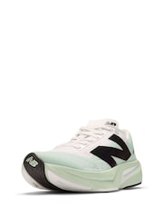 New Balance White/Green Womens Fuelcell Rebel v4 Running Trainers - Image 4 of 9