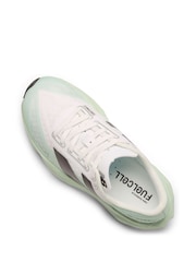 New Balance White/Green Womens Fuelcell Rebel v4 Running Trainers - Image 6 of 9
