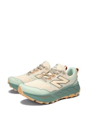 New Balance White/Green Womens Fresh Foam X Hierro v9 Trainers - Image 9 of 16