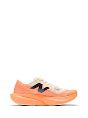New Balance White/Coral Womens Fuelcell Rebel v4 Running Trainers - Image 3 of 17