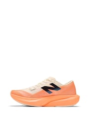 New Balance White/Coral Womens Fuelcell Rebel v4 Running Trainers - Image 4 of 17