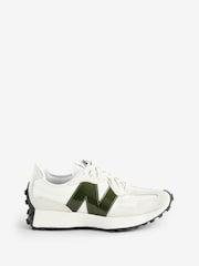 New Balance White/Black Womens 327 Trainers - Image 1 of 6