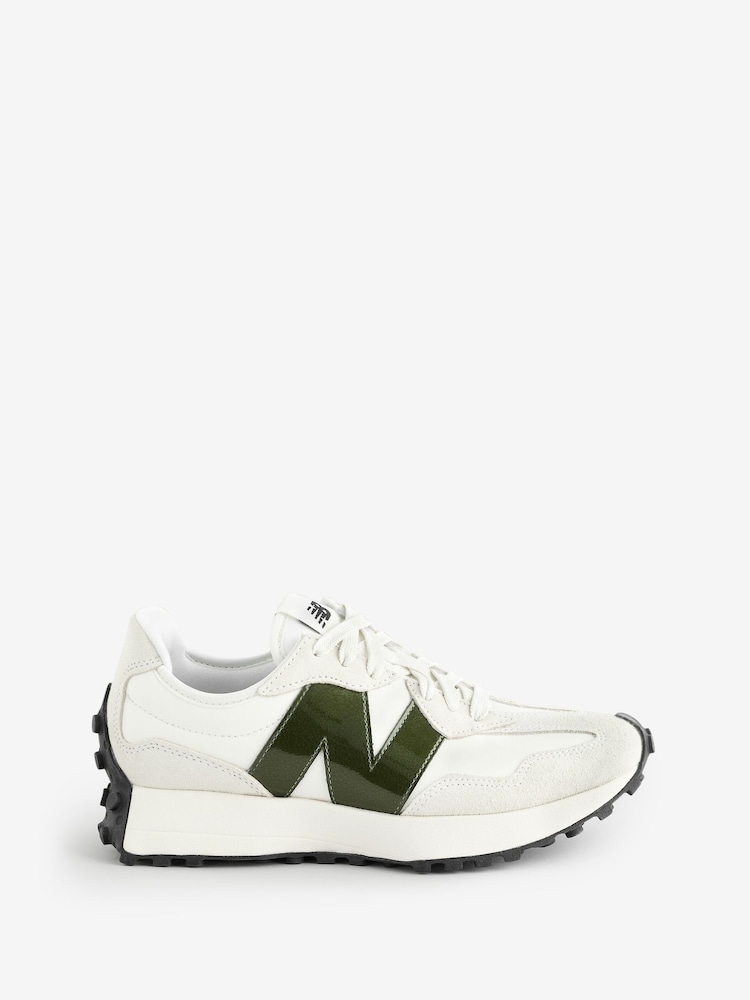 New Balance White/Black Womens 327 Trainers - Image 1 of 6