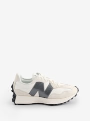 New Balance White/Blue Womens 327 Trainers - Image 1 of 6