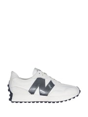 New Balance White/Blue Womens 327 Trainers - Image 2 of 6