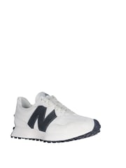 New Balance White/Blue Womens 327 Trainers - Image 4 of 6
