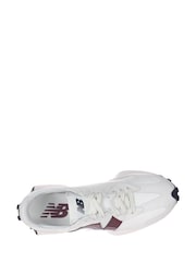 New Balance White/Burgundy Womens 327 Trainers - Image 5 of 6