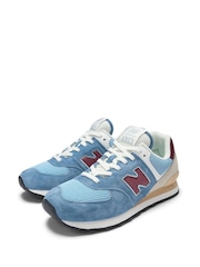 New Balance Light Blue Mens 574 Trainers - Image 6 of 12