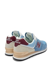 New Balance Light Blue Mens 574 Trainers - Image 7 of 12