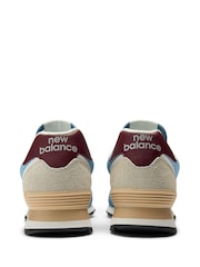 New Balance Light Blue Mens 574 Trainers - Image 8 of 12