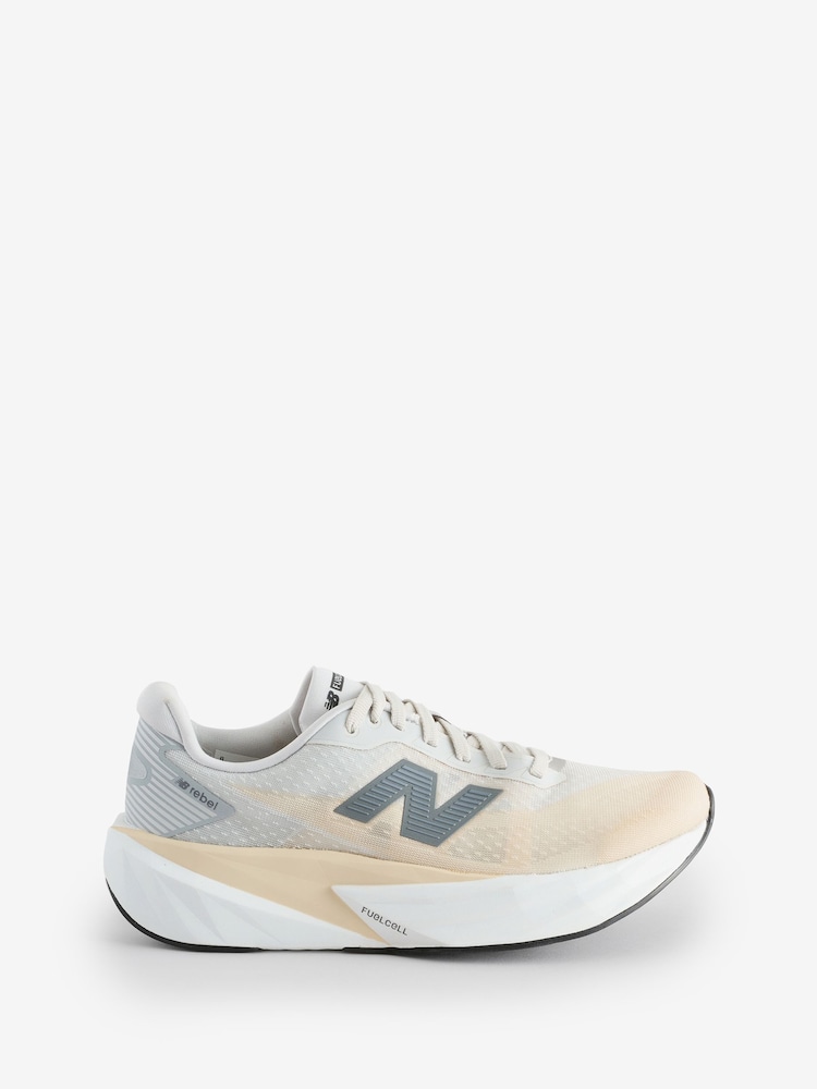 New Balance Light Grey Womens Fuelcell Rebel V5 Trainers - Image 1 of 1