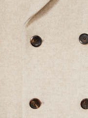 Reiss Oatmeal Timpano Wool-Blend Double-Breasted Coat - Image 5 of 7