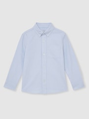 Reiss Soft Blue Greenwich Button Down Oxford Shirt - Image 1 of 4