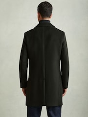 Reiss Dark Green Timpano Wool-Blend Double-Breasted Coat - Image 5 of 6