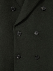 Reiss Dark Green Timpano Wool-Blend Double-Breasted Coat - Image 6 of 6