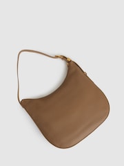 Reiss Taupe Marianna Leather and Suede Shoulder Bag - Image 3 of 4