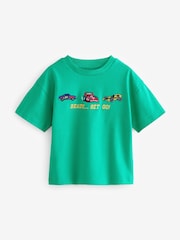 Green Short Sleeve Transport T-Shirt (3mths-7yrs) - Image 1 of 4