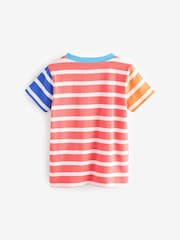 Red Hotchpotch Short Sleeve Stripe T-Shirt (3mths-7yrs) - Image 2 of 4