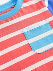 Red Hotchpotch Short Sleeve Stripe T-Shirt (3mths-7yrs) - Image 4 of 4