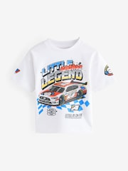 White Racecar Short Sleeve Transport T-Shirt (3mths-7yrs) - Image 4 of 8