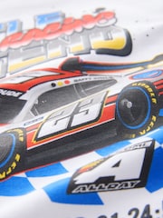 White Racecar Short Sleeve Transport T-Shirt (3mths-7yrs) - Image 7 of 8