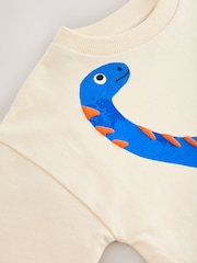 Ecru 100% Cotton Short Sleeve Back Print T-Shirt (3mths-7yrs) - Image 4 of 4