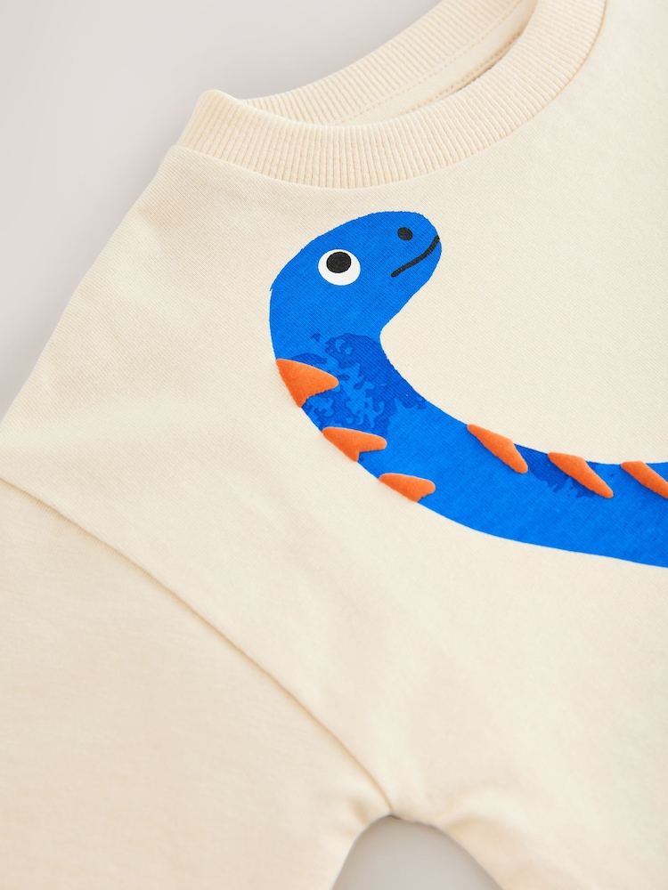 Ecru 100% Cotton Short Sleeve Back Print T-Shirt (3mths-7yrs) - Image 4 of 4