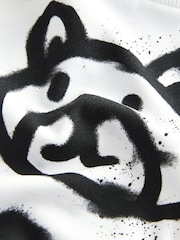 White Graffiti Bear Short Sleeve All-Over Print T-Shirt (3mths-7yrs) - Image 8 of 8