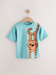 Blue 100% Cotton Short Sleeve Graphic Print T-Shirt (3mths-8yrs) - Image 1 of 4