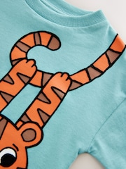 Blue 100% Cotton Short Sleeve Graphic Print T-Shirt (3mths-8yrs) - Image 4 of 4