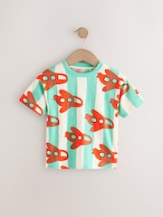 Green Short Sleeve Stripe T-Shirt (3mths-7yrs) - Image 1 of 4