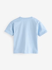 Blue Dinosaur Short Sleeve Interactive Appliqué T-Shirt (3mths-7yrs) - Image 3 of 5