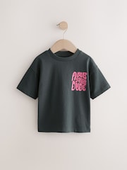 Black Awesome Simple Short Sleeve T-Shirt (3mths-7yrs) - Image 1 of 4