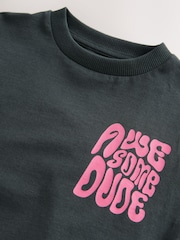 Black Awesome Simple Short Sleeve T-Shirt (3mths-7yrs) - Image 4 of 4