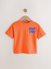 Orange Simple Short Sleeve T-Shirt (3mths-7yrs) - Image 1 of 4