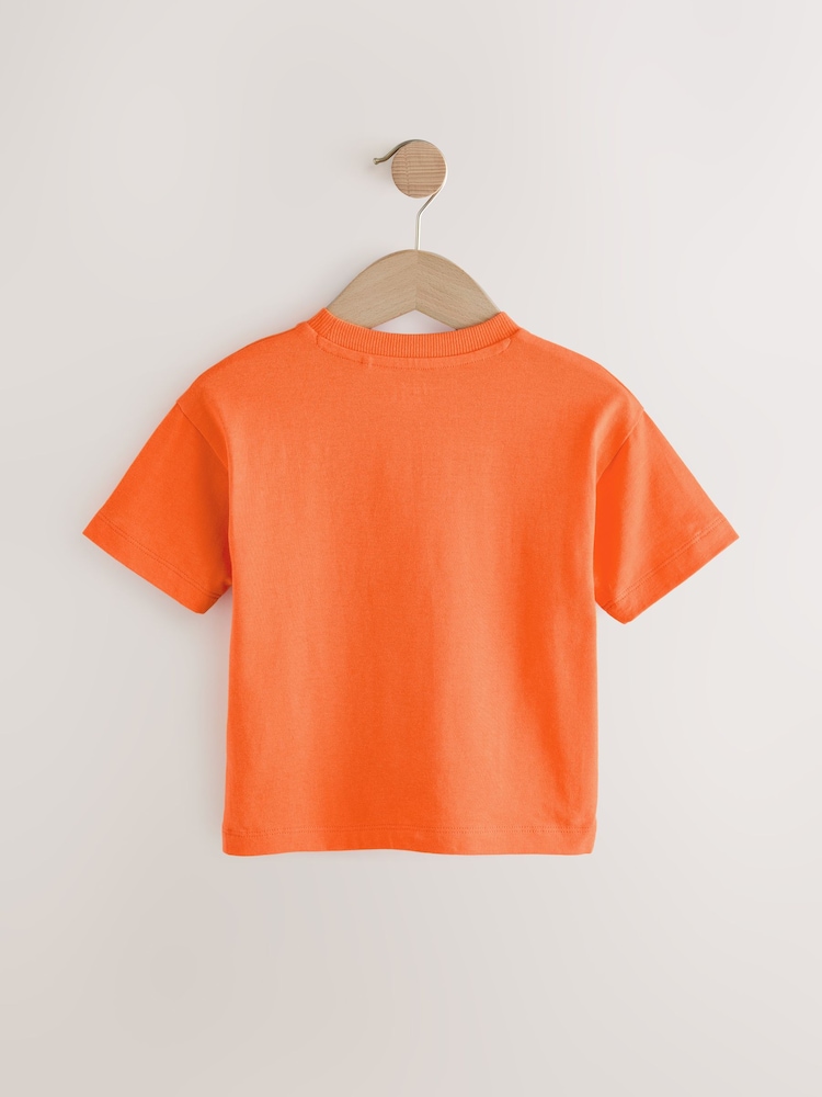 Orange Simple Short Sleeve T-Shirt (3mths-7yrs) - Image 2 of 4