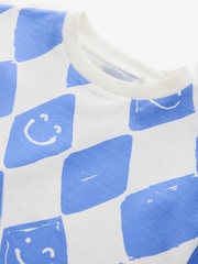Blue Harlequin Check Short Sleeve All-Over Print T-Shirt (3mths-7yrs) - Image 7 of 8