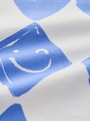 Blue Harlequin Check Short Sleeve All-Over Print T-Shirt (3mths-7yrs) - Image 8 of 8