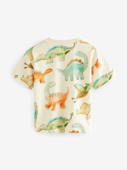 White Dinosaur Short Sleeve All-Over Print T-Shirt (3mths-7yrs) - Image 2 of 4