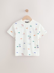 White All Over Embroidery Short Sleeve Appliqué T-Shirt (3mths-7yrs) - Image 1 of 5