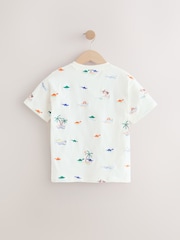 White All Over Embroidery Short Sleeve Appliqué T-Shirt (3mths-7yrs) - Image 2 of 5