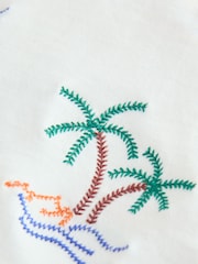 White All Over Embroidery Short Sleeve Appliqué T-Shirt (3mths-7yrs) - Image 4 of 5